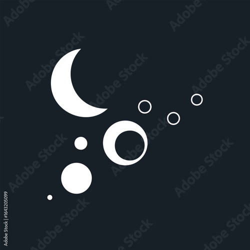 A mystic clip art vision for worldwide astronomy, searching the starry galaxy; this celestial planet sphere in orbit inspires scientific study and contemplation of our solar globe.