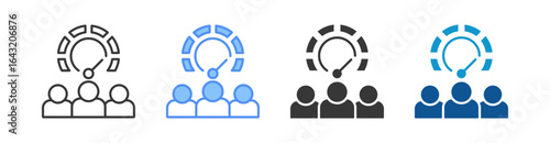 Performance Icon Set Multiple Style Collection