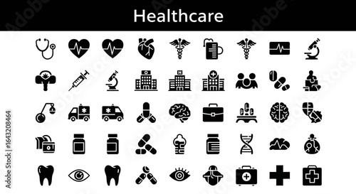 Vector Collection of Healthcare, Medical, and Wellness Icons