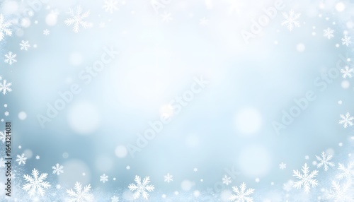 Wallpaper Mural Soft Blue Background with Snowflakes and Bokeh Effect for Winter Theme Decoration Torontodigital.ca