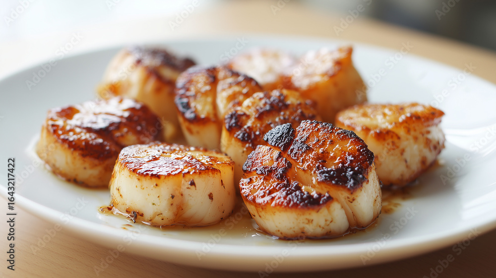 香ばしい焼き色が食欲をそそる新鮮なホタテのソテー
