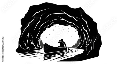 solo canoe journey through a cave embark on an adventure discover inner peace and find your way through challenges