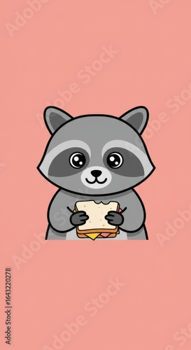  Cute Cartoon Raccoon