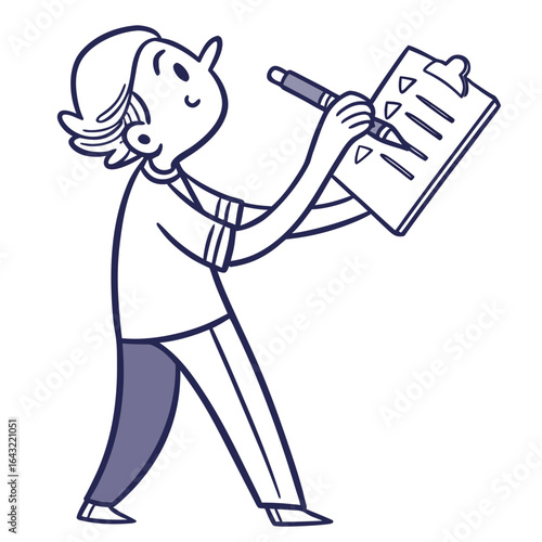 cartoon doctor with clipboard