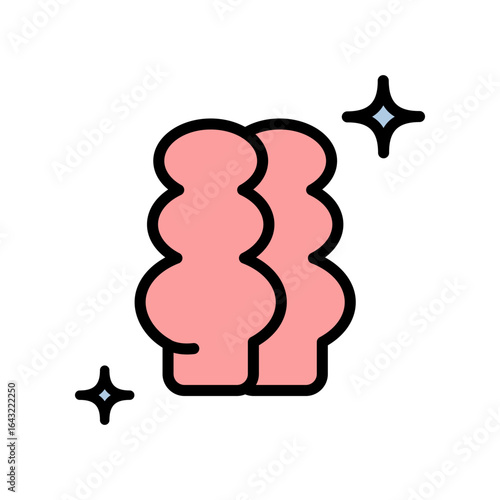 Earplug Color Icon. Vector simple flat style sign isolated on white background