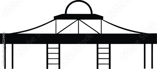 vector illustration of a railway station