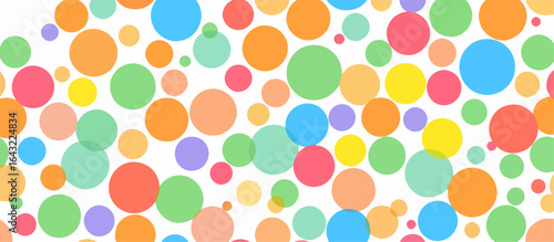 Colorful Pastel Polka Dot Party Background