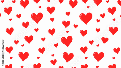Seamless pattern with hearts
