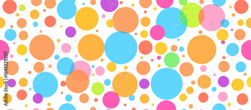 Colorful seamless Easter egg polka dot circle pattern vector illustration