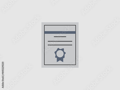 shows a certificate within a frame