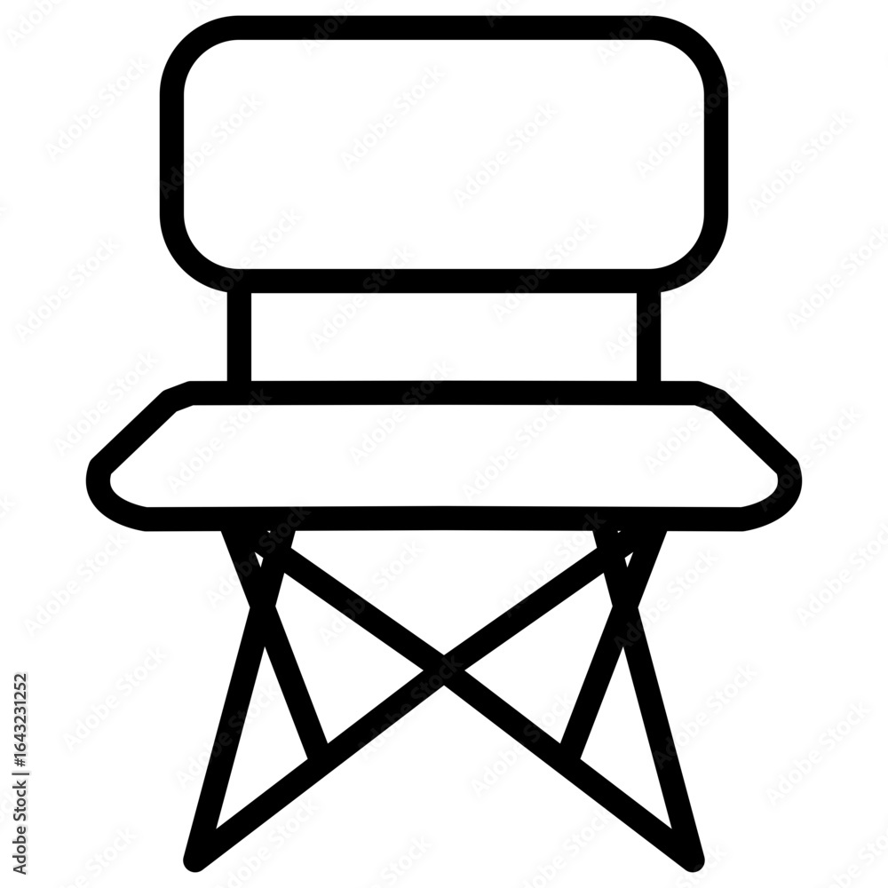 Camp Chair line icon Camp Chair line icon