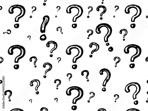 Question mark seamless pattern
