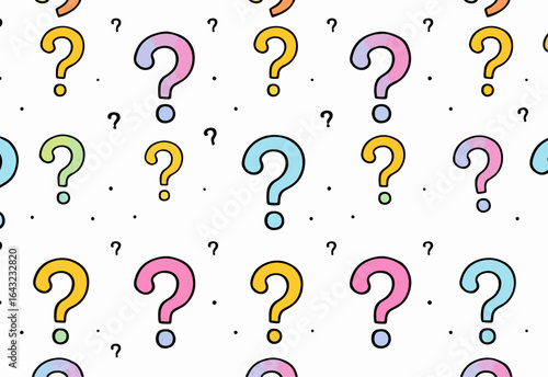 question mark seamless pattern
