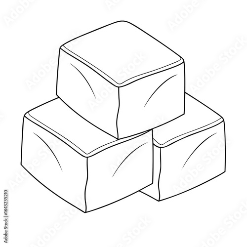 Stacked fudge squares dessert sweet