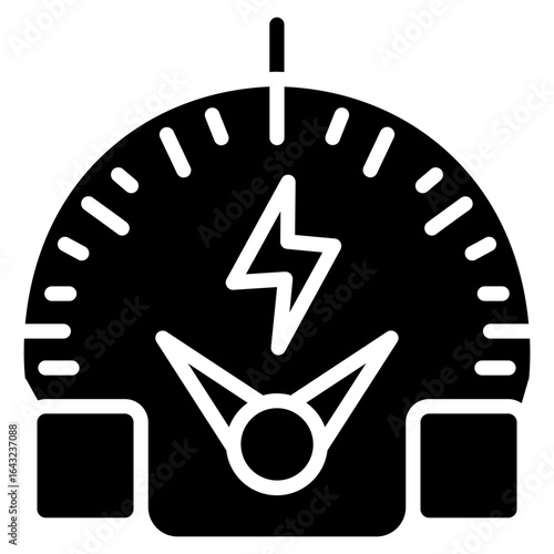 Voltmeter icon vector image. Can be used for Electrician Tools.