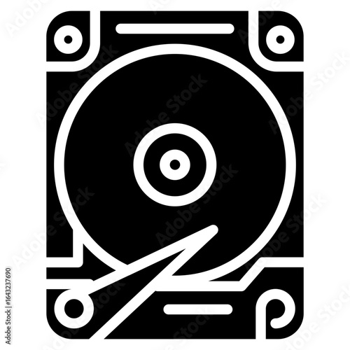 Hard Disk icon vector image. Can be used for Web Hosting.