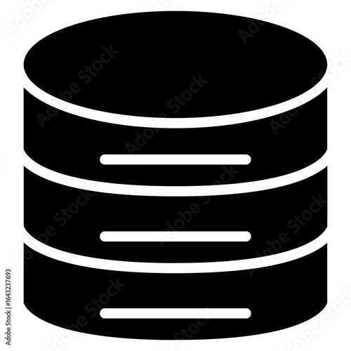 Database icon vector image. Can be used for Web Hosting.