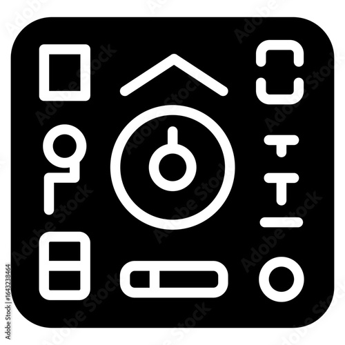 Control Panel icon vector image. Can be used for Web Hosting.