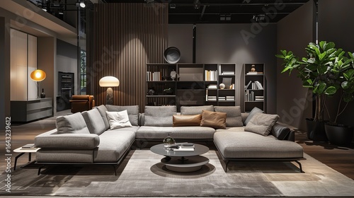 Modern Living Room with Cozy Sofa and Stylish Decor Elements