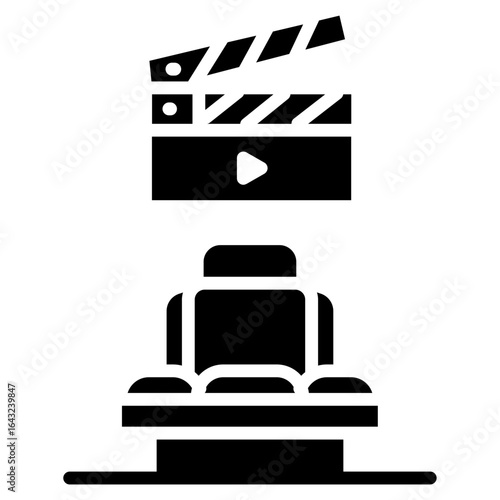 Cinema icon vector image. Can be used for Mall.