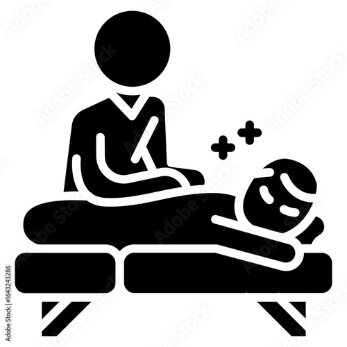 Massage Therapist icon vector image. Can be used for Spa.