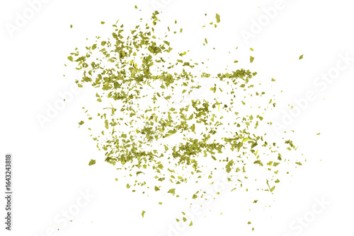 Dried parsley flying chopped herb pieces for garnish and seasoning