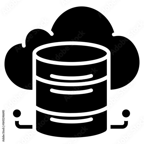 Cloud Database icon vector image. Can be used for Online Marketing.