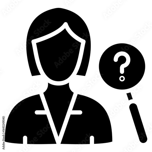 Candidate Search icon vector image. Can be used for Project Management.