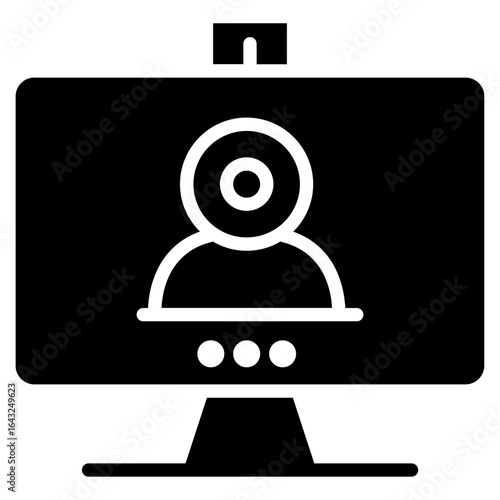 Video Conference icon vector image. Can be used for Project Management.