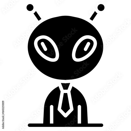 Alien icon vector image. Can be used for Science Fiction.
