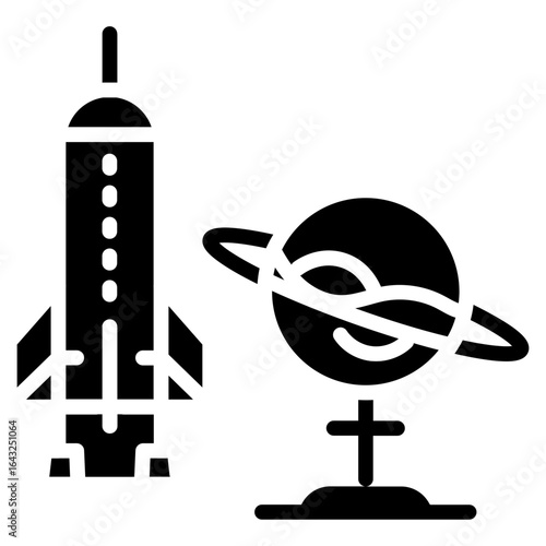 Space Exploration icon vector image. Can be used for Science Fiction.