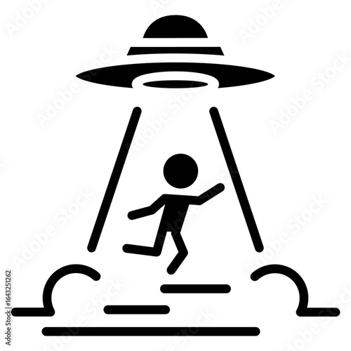 Abduction icon vector image. Can be used for Science Fiction.