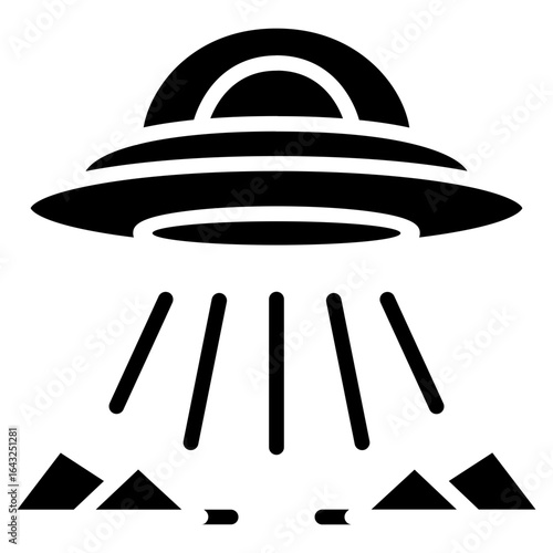 Space Invasion icon vector image. Can be used for Science Fiction.