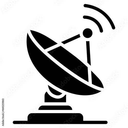 Satellite Dish icon vector image. Can be used for Science Fiction.
