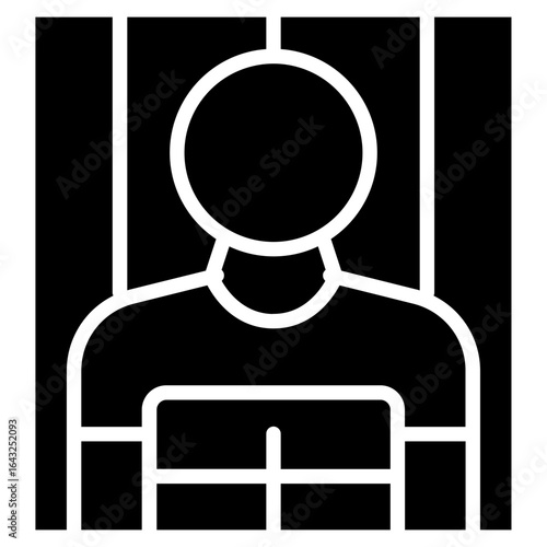Prisoner icon vector image. Can be used for Prison.