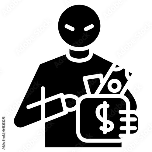Pickpocket icon vector image. Can be used for Prison.