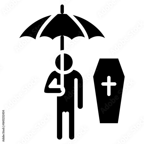 Funeral icon vector image. Can be used for Prison.