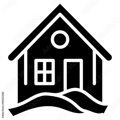Home Blizzard icon vector image. Can be used for Natural Disaster.