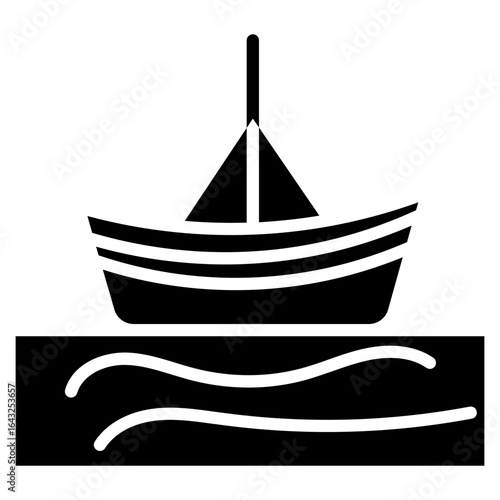 Boat Sink icon vector image. Can be used for Natural Disaster.