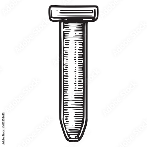 Classic Straight Razor Illustration – Hand-Drawn Folding Blade for Traditional Wet Shaving