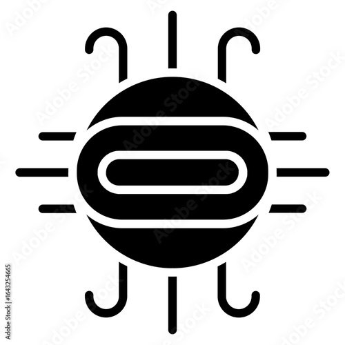 Inductor icon vector image. Can be used for Electric Circuits.