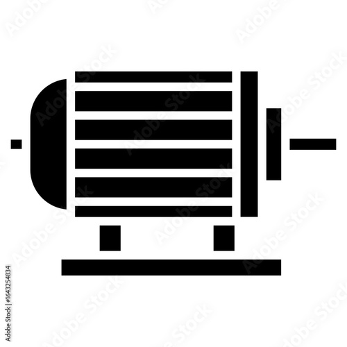 Dc Motor icon vector image. Can be used for Electric Circuits.