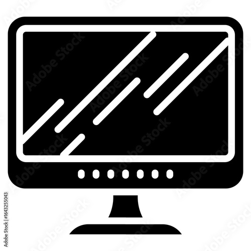 Monitor icon vector image. Can be used for Electric Circuits.
