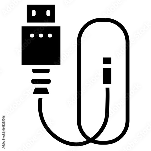 Hdmi Cable icon vector image. Can be used for Electric Circuits.