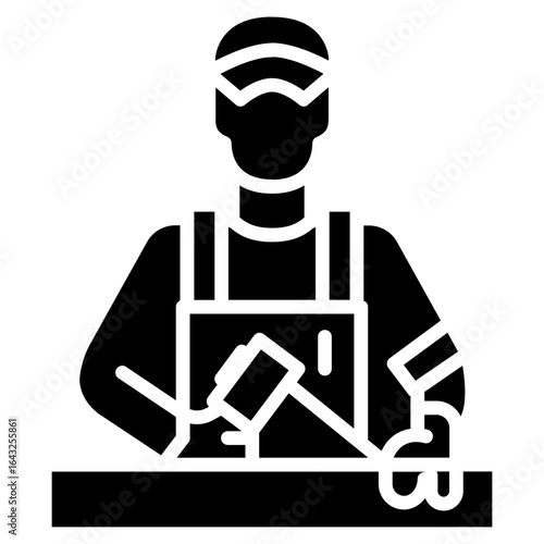Carpenter icon vector image. Can be used for Women.