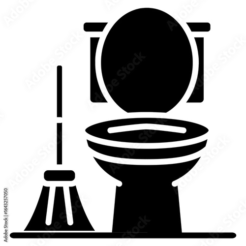 Cleaning Toilet icon vector image. Can be used for Cleaning and Dusting.