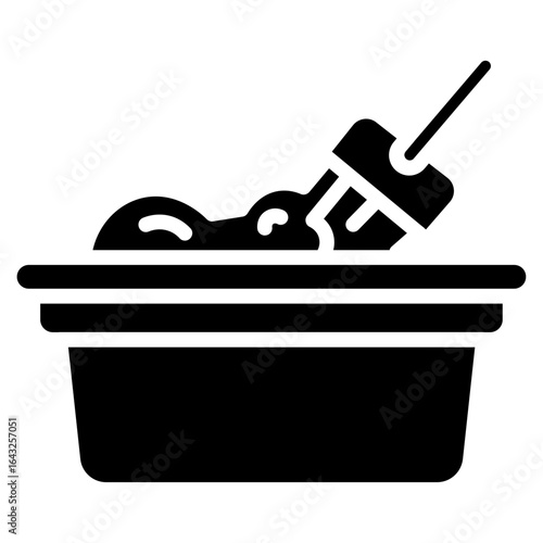 Cleaning Tub icon vector image. Can be used for Cleaning and Dusting.