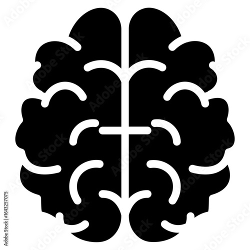 Brain icon vector image. Can be used for Human Anatomy.
