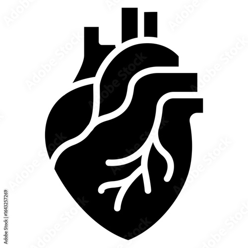 Heart icon vector image. Can be used for Human Anatomy.