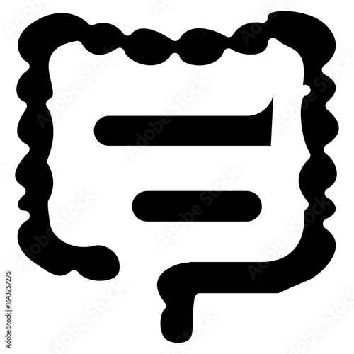Large Intestine icon vector image. Can be used for Human Anatomy.